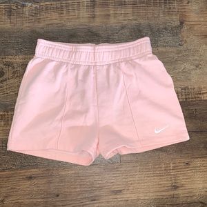 Pink Nike sweat shorts